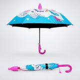 LSB Blue Mermaid with Shutter style cover Kids-Umbrella-6-13Y