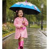 LSB Blue Mermaid with Shutter style cover Kids-Umbrella-6-13Y