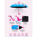 LSB Blue Mermaid with Shutter style cover Kids-Umbrella-6-13Y