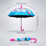 LSB Blue Mermaid with Shutter style cover Kids-Umbrella-6-13Y