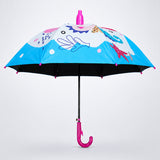 LSB Blue Mermaid with Shutter style cover Kids-Umbrella-6-13Y