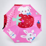 LSB Strawberry Teddy with Shutter style cover Kids-Umbrella - 6-12Y