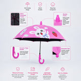 LSB Strawberry Teddy with Shutter style cover Kids-Umbrella - 6-12Y