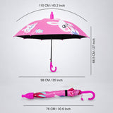LSB Strawberry Teddy with Shutter style cover Kids-Umbrella - 6-12Y