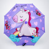 LSB Unicorn Rainbow with Shutter style cover Kids-Umbrella 6-12Y