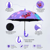 LSB Unicorn Rainbow with Shutter style cover Kids-Umbrella 6-12Y