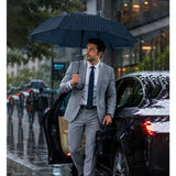 LSB 3Fold Black Checkered Auto Open & Close Umbrella for Teens & Adults