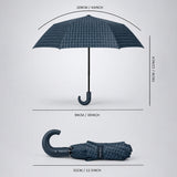 LSB 3Fold Black Checkered Auto Open & Close Umbrella for Teens & Adults