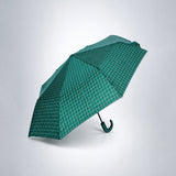 LSB 3 Fold Dark Green Checkered Auto Open & Close Umbrella for Teens & Adults