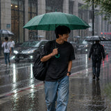 LSB 3 Fold Dark Green Checkered Auto Open & Close Umbrella for Teens & Adults