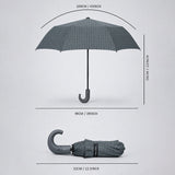 LSB 3 Fold Grey Checkered Auto Open & Close Umbrella for Teens & Adults