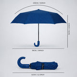 LSB 3 Fold Navy Blue Checkered Auto Open & Close Umbrella for Teens & Adults
