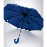 LSB 3 Fold Navy Blue Checkered Auto Open & Close Umbrella for Teens & Adults