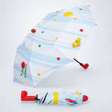 LSB 3 Fold Multi Polka with Red Boot Handle UPF 50+ Umbrella for Teens & Adults