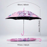 LSB Wheel style Baby Girl Printed UPF 50+ Kids-Umbrella-5-10Y
