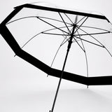 LSB Black Big Border Transparent Umbrella for Teens & Adults
