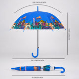 LSB Blue Mexico Landmark Print Umbrella for Teens & Adults