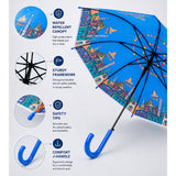 LSB Blue Mexico Landmark Print Umbrella for Teens & Adults