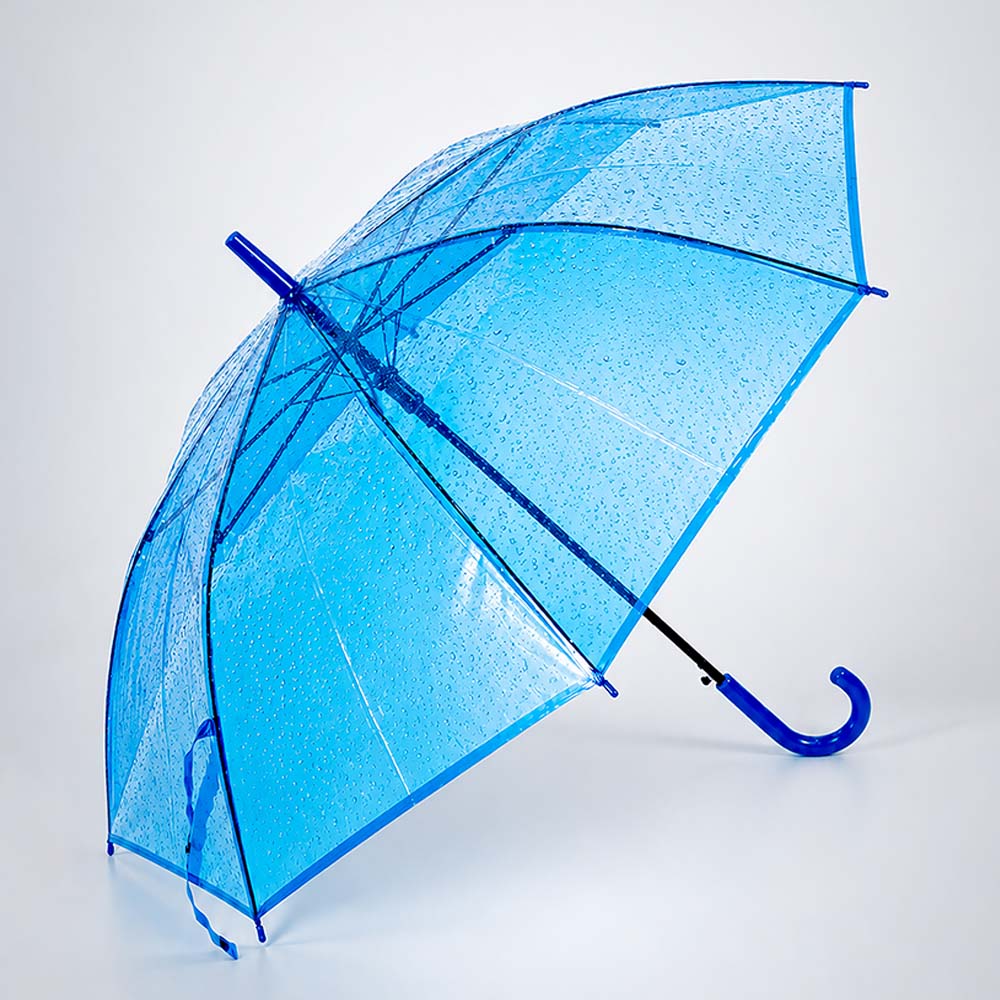 LSB Neon Blue Jelly Transparent Umbrella for Teens & Adults