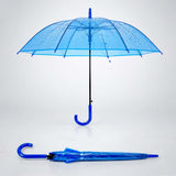 LSB Neon Blue Jelly Transparent Umbrella for Teens & Adults