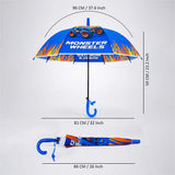 LSB Monster Truck and Flames Print Umbrella for Kids,5yrs-10yrs