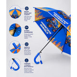 LSB Monster Truck and Flames Print Umbrella for Kids,5yrs-10yrs