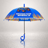 LSB Monster Truck and Flames Print Umbrella for Kids,5yrs-10yrs