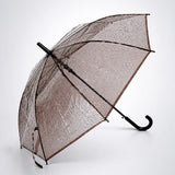 LSB Coffee Brown Jelly Transparent Umbrella for Teens & Adults