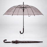LSB Coffee Brown Jelly Transparent Umbrella for Teens & Adults