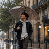 LSB Coffee Brown Jelly Transparent Umbrella for Teens & Adults