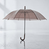 LSB Coffee Brown Jelly Transparent Umbrella for Teens & Adults