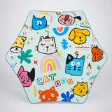 LSB Wheel style Cat & Dog Printed UPF 50+ Kids-Umbrella-5-10Y