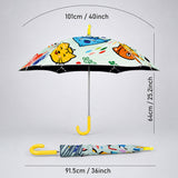 LSB Wheel style Cat & Dog Printed UPF 50+ Kids-Umbrella-5-10Y