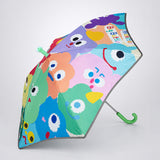 LSB Wheel style Colorful Monster Printed UPF 50+ Kids-Umbrella-5-10Y