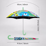 LSB Wheel style Colorful Monster Printed UPF 50+ Kids-Umbrella-5-10Y