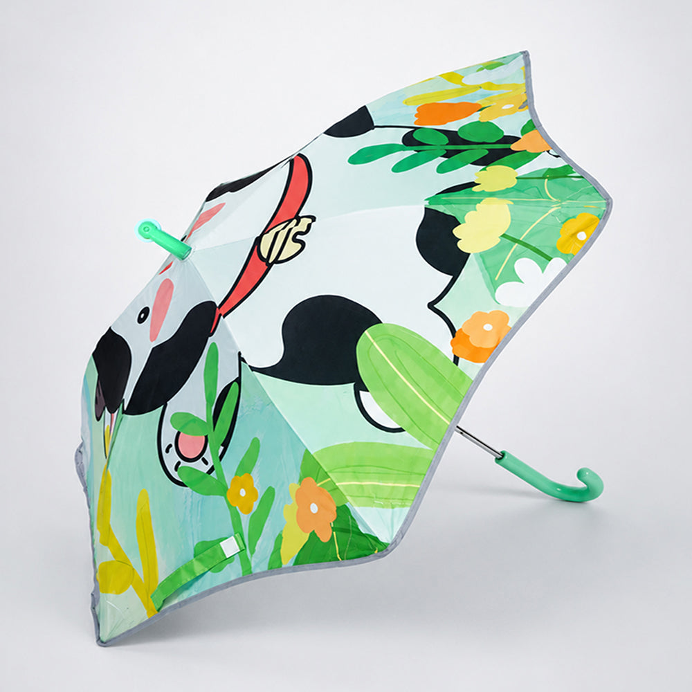 LSB Wheel style Cow Printed UPF 50+ Kids-Umbrella-5-10Y