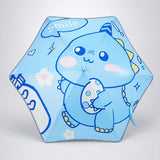 LSB Wheel style Blue Cute Dino Printed UPF 50+ Kids-Umbrella-5-10Y