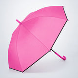 LSB Fuchsia Pink Black Border Solid Umbrella for Adults & Teens
