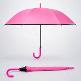 LSB Fuchsia Pink Black Border Solid Umbrella for Adults & Teens