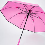 LSB Fuchsia Pink Black Border Solid Umbrella for Adults & Teens