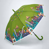 LSB Green Mexico Landmark Print Umbrella for Teens & Adults