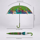 LSB Green Mexico Landmark Print Umbrella for Teens & Adults