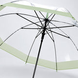 LSB Green Big Border Transparent Umbrella for Teens & Adults