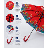 LSB Maroon Mexico Landmark Print Umbrella for Teens & Adults