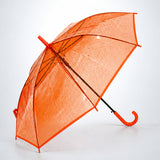 LSB Orange Jelly Transparent Umbrella for Teens & Adults