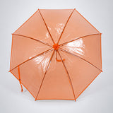 LSB Orange Jelly Transparent Umbrella for Teens & Adults