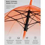 LSB Orange Jelly Transparent Umbrella for Teens & Adults