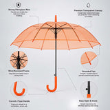 LSB Orange Jelly Transparent Umbrella for Teens & Adults
