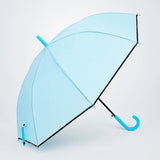 LSB Pastel Blue Solid Black border Umbrella for Adults
