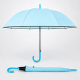 LSB Pastel Blue Solid Black border Umbrella for Adults